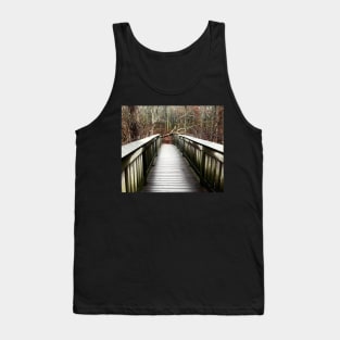 Boardwalk bridge,in the great Marsh, East Sandwich MA Tank Top